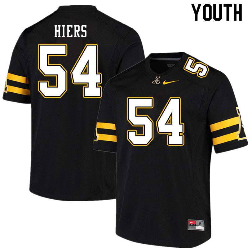 Youth #54 Lyle Hiers Appalachian State Mountaineers College Football Jerseys Sale-Black